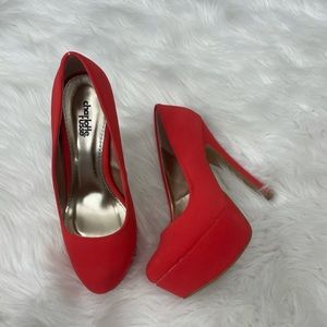 Worn once red heels!